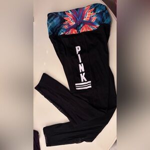 PINK Victoria's Secret Ultimate Tropical Bird of Paradise Mesh Leggings